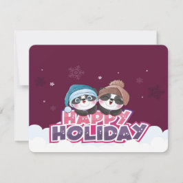 Invitación Happy Holiday Panda