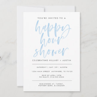 INVITACIÓN HAPPY HOUR BRIDAL SHOWER - LT BLUE