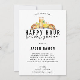 Invitación Happy Hour Bridal Shower Wedding Shower Invite