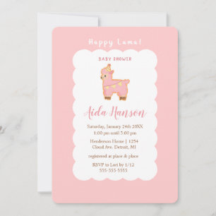 Invitación Happy Lama Bliss: Baby Shower para un principito