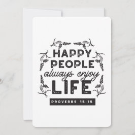 Invitación Happy Life with Faith – Proverbs 15:15 Art