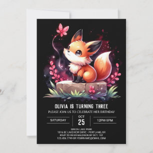 Invitación Happy Little Fox Birday digital