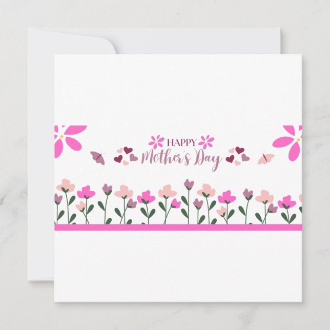 Invitación Happy Mother day multi Colour Design (Anverso)