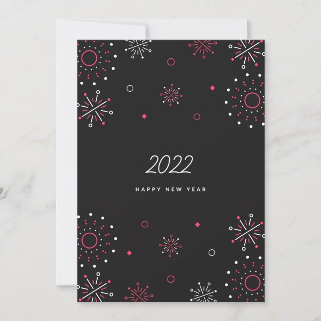 Invitación Happy new year invitation card (Anverso)