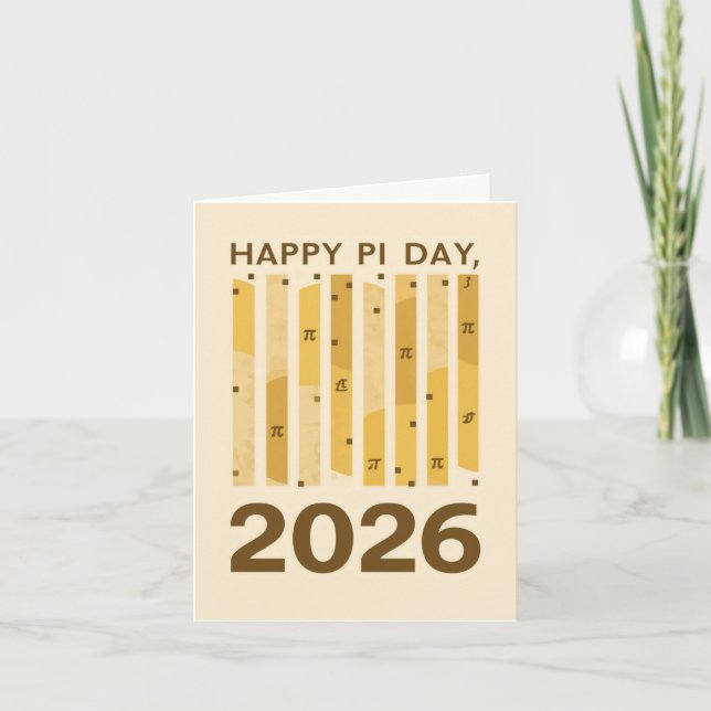 Invitación Happy Pi Day 2026 Retro Minimal Math Design Poster (Anverso)