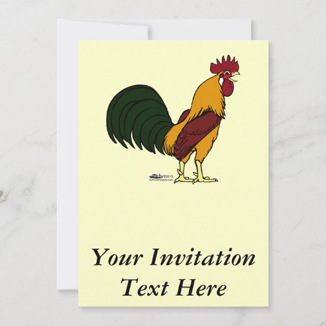 Invitación Happy Rooster (Anverso)
