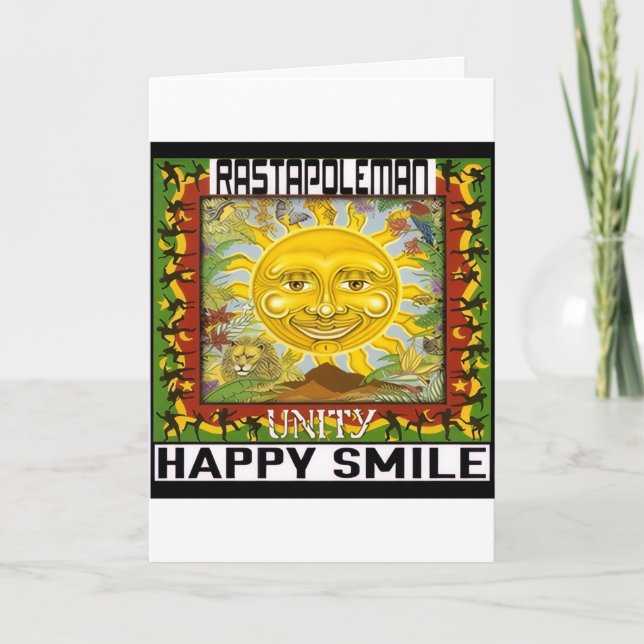 Invitación Happy smile rasta blessed (Anverso)