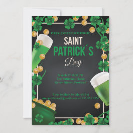 Invitación Happy St Patrick's Celebration Green Beer Paddy