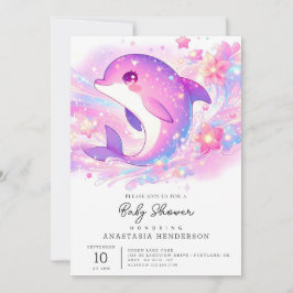 Invitación Happy Under Sea Dolphin Baby Shower