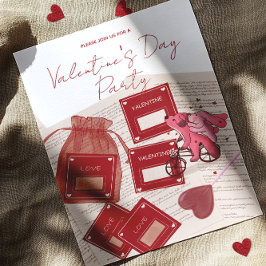 Invitación Happy Valentine’s Day – Tickets & Puppy on Bicycle