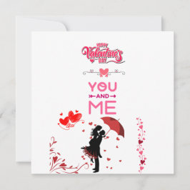 Invitación Happy Valentine’s Day – You and Me Romantic Love 