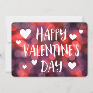Invitación happy valentines day bokeh