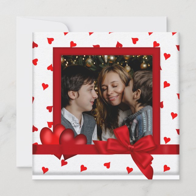 Invitación Happy Valentine's Day Card with Photo (Anverso)