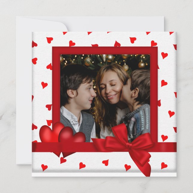 Invitación Happy Valentine's Day Card with Photo (Anverso)