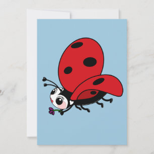Invitación Happy Wings Ladybug