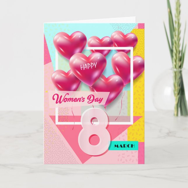 Invitación Happy Women’s Day! 8th March International Holiday (Anverso)