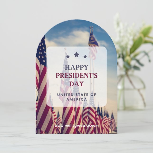 Invitación #HappyPresidentDay Estados Unidos de América (Anverso de pie)