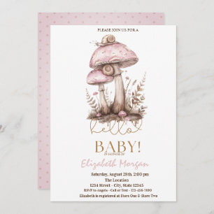 Invitación Harina de champiñones Snails Dots Baby Shower