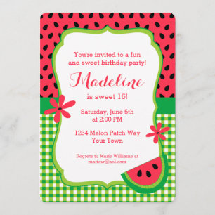 Invitación Harina dulce de sandía