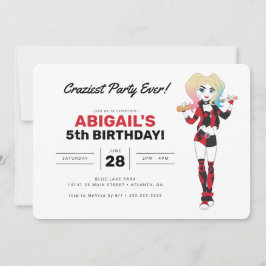 Invitación Harley Quinn Birthday