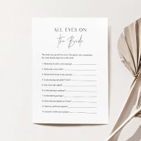 HARLOW All Eyes On Bridal Shower Game Card