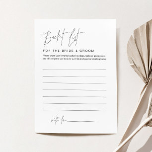 Invitación HARLOW Bucket List Bridal Shower Card