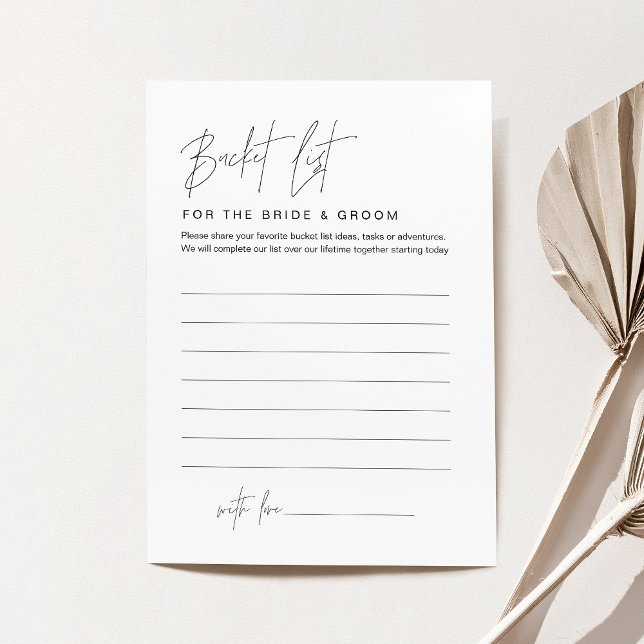 Invitación HARLOW Bucket List Bridal Shower Card (Subido por el creador)