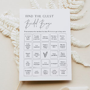 Invitación HARLOW Encuentra el juego de Bingo de Ducha Bridal