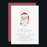 Invitación HARLOW Modern Secret Santa Gift Exchange<br><div class="desc">Esta invitación secreta de Navidades de intercambio de regalos de Santa Claus incluye una acuarela de Santa Claus y una tipografía manuscrita dudosa. Esta invitación es perfecta para el planificador moderno de eventos. Edite *most* frases para satisfacer las necesidades de su evento.</div>