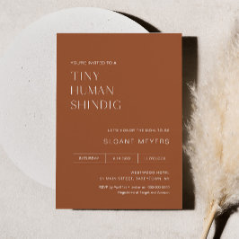 Invitación HARLOW Terracotta Baby Shower Tiny Human Shindig
