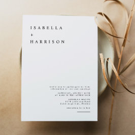 Invitación Harper - Moderno Boda Minimalista simple de Serif