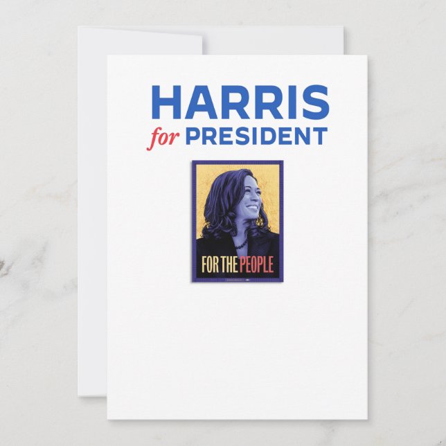 Invitación Harris por el presidente / Kamala Harris por el pr (Anverso)