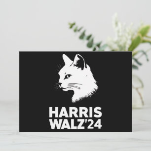 Invitación Harris Waltz 2024 Elección Divertido Gato Kamala T