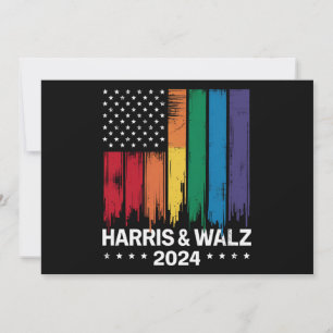 Invitación Harris Waltz 2024 Elección Gay Tim Waltz LGBTQ