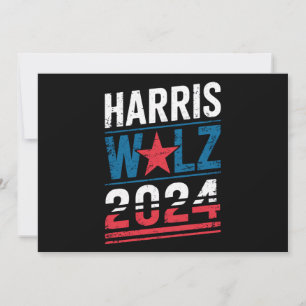 Invitación Harris Waltz 2024 Elección Kamala Harris Tim Waltz