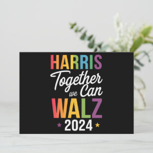 Invitación Harris Walz 2024 Kamala Juntos Podemos LGBT
