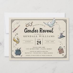Invitación Harry Potter   Baby Shower de Revelación de Género