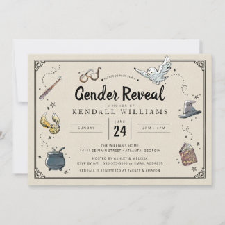 Invitación Harry Potter | Baby Shower de Revelación de Género