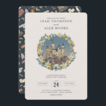 Invitación Harry Potter | Boda del Castillo Floral Hogwarts<br><div class="desc">Invite a sus huéspedes a una celebración mágica con esta encantadora invitación a bodas con temática de Harry Potter,  con un diseño floral alrededor del icónico Castillo de Hogwarts. Perfecto para los aficionados al Wizarding World,  esta elegante invitación le da un toque de encanto a su día especial.</div>
