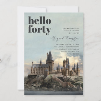 Invitación Harry Potter | Castillo Hogwarts 40 cumpleaños