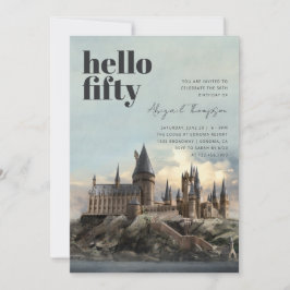 Invitación Harry Potter | Castillo Hogwarts 50 cumpleaños