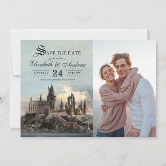 Invitación Harry Potter | Castillo Hogwarts Guardar la fecha