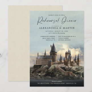Invitación Harry Potter | Cena de ensayo en el castillo de Ho