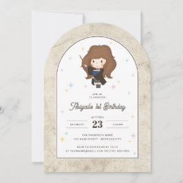 Invitación Harry Potter | Chibi Hermione Maga Cumpleaños