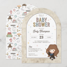 Invitación Harry Potter | Chibi Hermione Mago Baby Shower