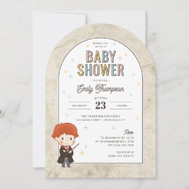 Invitación Harry Potter Chibi Ron Weasley Mago Baby Shower