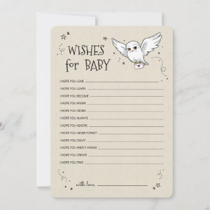 Invitación Harry Potter - Hedwig Deseos para el bebé