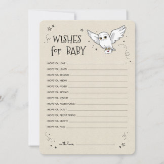 Invitación Harry Potter - Hedwig | Deseos para el bebé