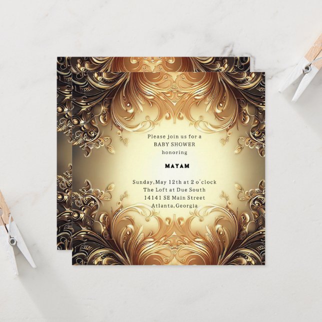 Invitación Harry Potter | Hogwarts Castle Baby Shower (Anverso/Reverso In Situ)