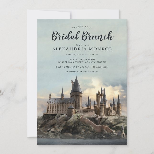 Invitación Harry Potter | Hogwarts Castle Bridal Brunch (Anverso)